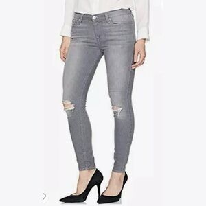 7 For All Mankind Gwenevere Ankle Skinny Gray Grey Jeans Size 27